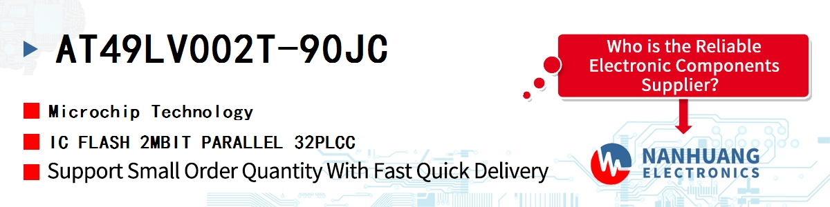 AT49LV002T-90JC Microchip IC FLASH 2MBIT PARALLEL 32PLCC