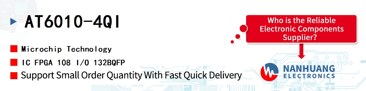 AT6010-4QI Microchip IC FPGA 108 I/O 132BQFP
