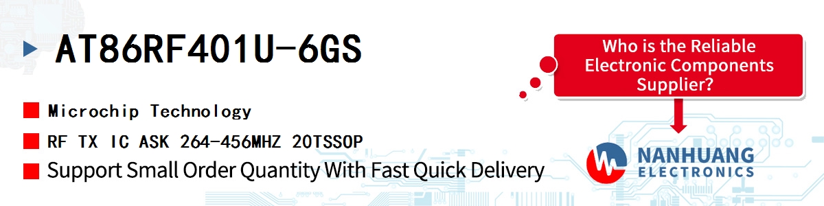 AT86RF401U-6GS Microchip RF TX IC ASK 264-456MHZ 20TSSOP