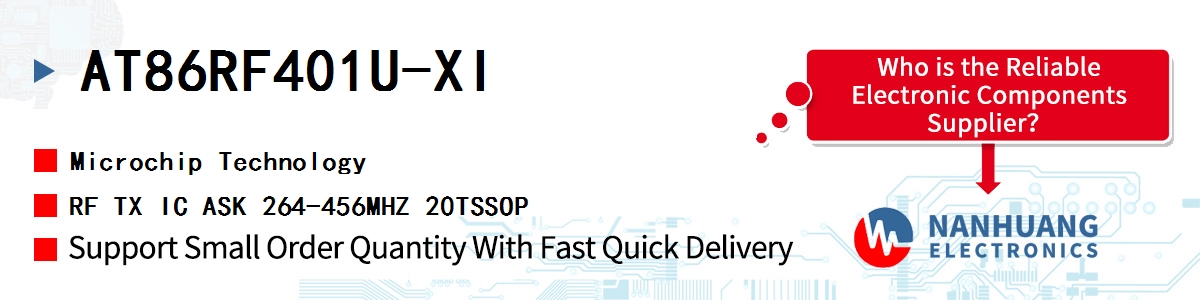 AT86RF401U-XI Microchip RF TX IC ASK 264-456MHZ 20TSSOP