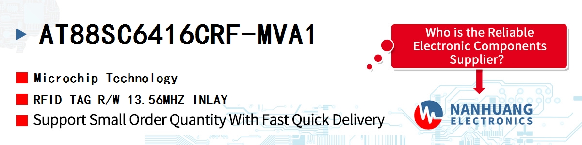 AT88SC6416CRF-MVA1 Microchip RFID TAG R/W 13.56MHZ INLAY
