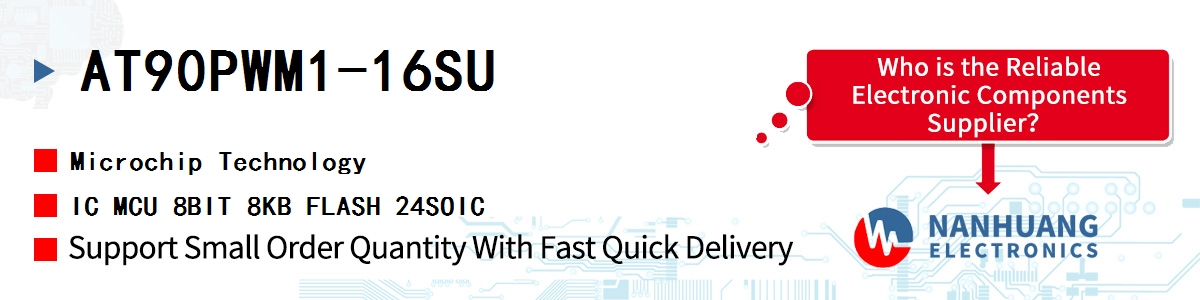 AT90PWM1-16SU Microchip IC MCU 8BIT 8KB FLASH 24SOIC