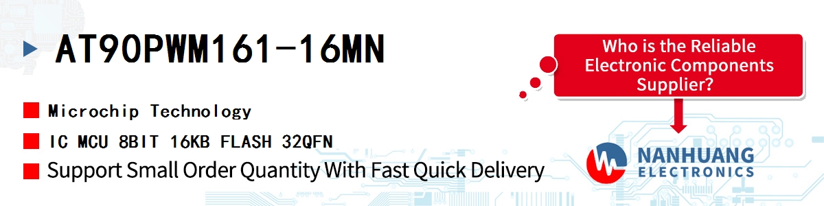 AT90PWM161-16MN Microchip IC MCU 8BIT 16KB FLASH 32QFN