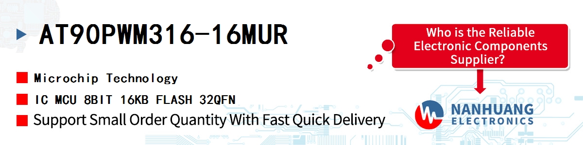 AT90PWM316-16MUR Microchip IC MCU 8BIT 16KB FLASH 32QFN