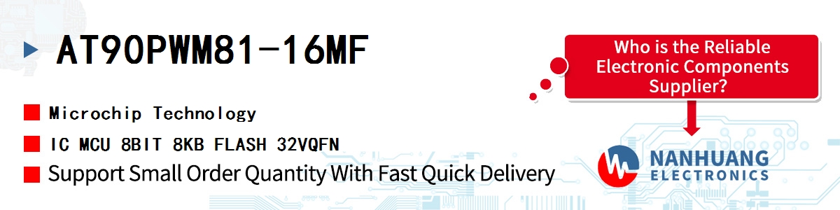 AT90PWM81-16MF Microchip IC MCU 8BIT 8KB FLASH 32VQFN