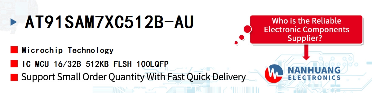 AT91SAM7XC512B-AU Microchip IC MCU 16/32B 512KB FLSH 100LQFP