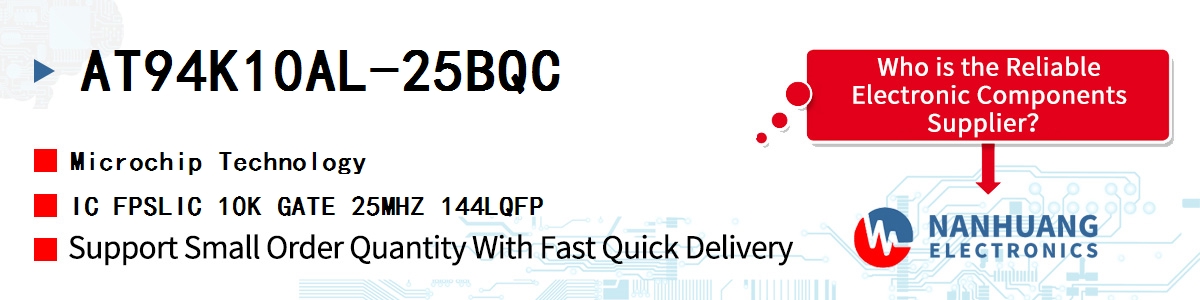 AT94K10AL-25BQC Microchip IC FPSLIC 10K GATE 25MHZ 144LQFP