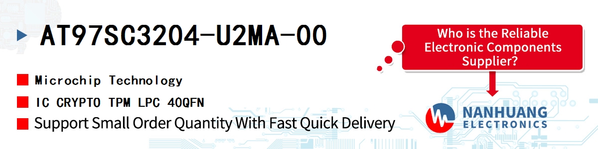 AT97SC3204-U2MA-00 Microchip IC CRYPTO TPM LPC 40QFN
