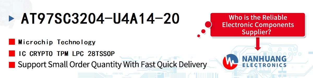 AT97SC3204-U4A14-20 Microchip IC CRYPTO TPM LPC 28TSSOP