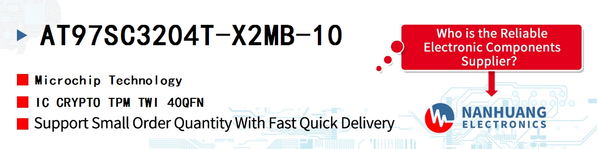 AT97SC3204T-X2MB-10 Microchip IC CRYPTO TPM TWI 40QFN