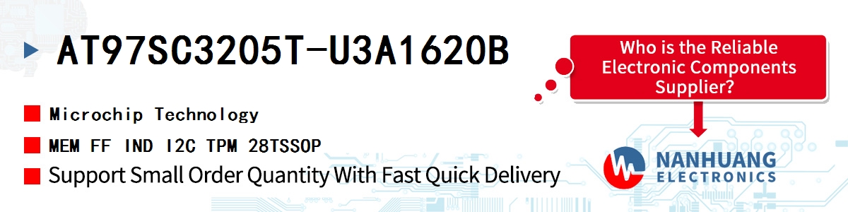 AT97SC3205T-U3A1620B Microchip MEM FF IND I2C TPM 28TSSOP