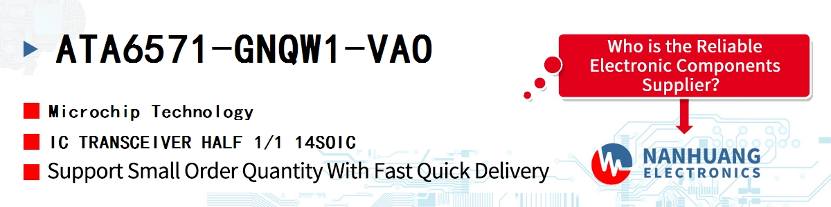 ATA6571-GNQW1-VAO Microchip IC TRANSCEIVER HALF 1/1 14SOIC