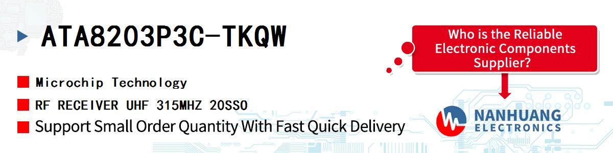 ATA8203P3C-TKQW Microchip RF RECEIVER UHF 315MHZ 20SSO