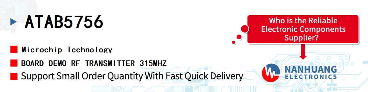ATAB5756 Microchip BOARD DEMO RF TRANSMITTER 315MHZ