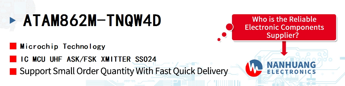 ATAM862M-TNQW4D Microchip IC MCU UHF ASK/FSK XMITTER SSO24