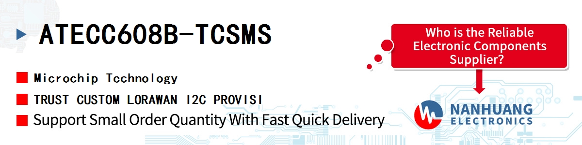 ATECC608B-TCSMS Microchip TRUST CUSTOM LORAWAN I2C PROVISI