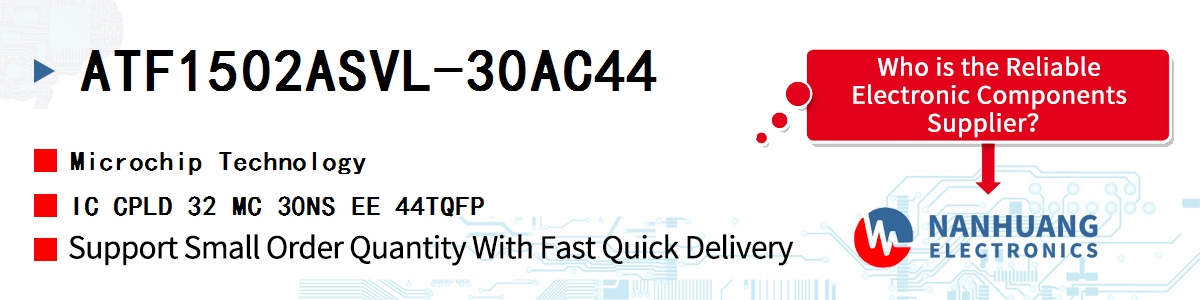 ATF1502ASVL-30AC44 Microchip IC CPLD 32 MC 30NS EE 44TQFP