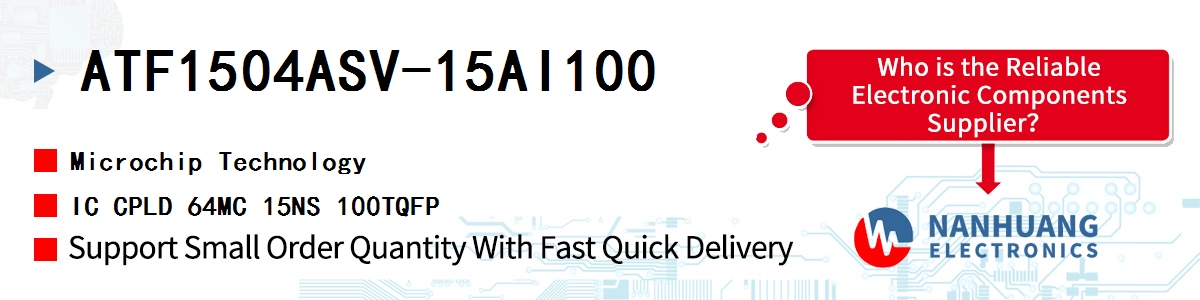 ATF1504ASV-15AI100 Microchip IC CPLD 64MC 15NS 100TQFP