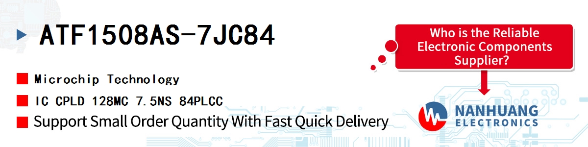 ATF1508AS-7JC84 Microchip IC CPLD 128MC 7.5NS 84PLCC