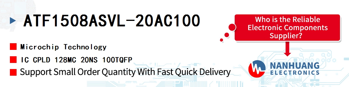 ATF1508ASVL-20AC100 Microchip IC CPLD 128MC 20NS 100TQFP