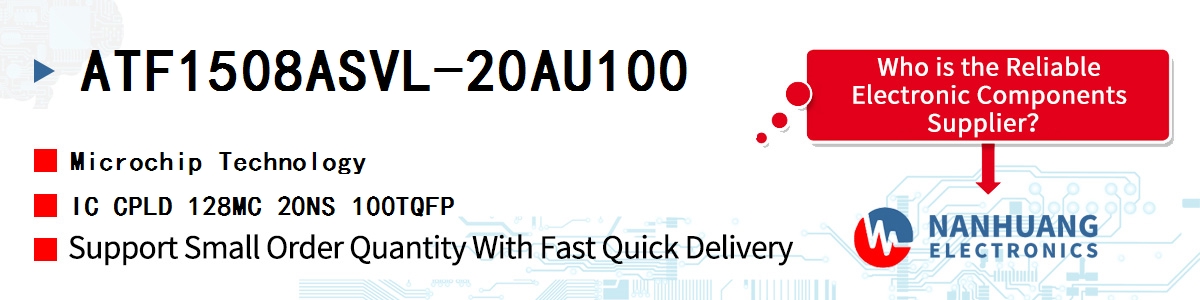 ATF1508ASVL-20AU100 Microchip IC CPLD 128MC 20NS 100TQFP