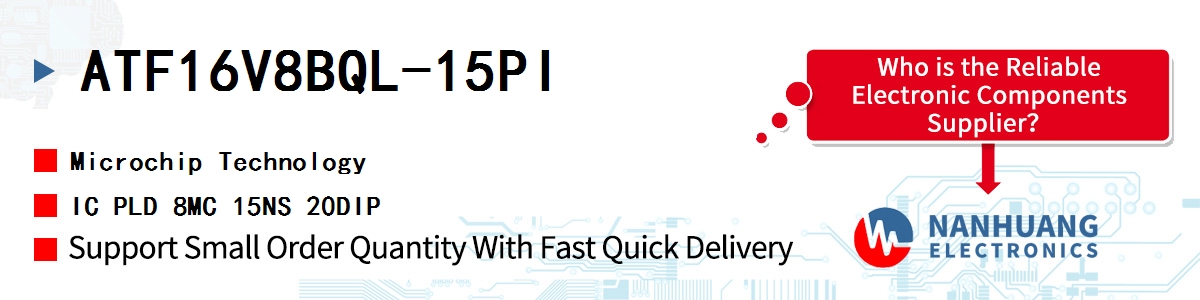 ATF16V8BQL-15PI Microchip IC PLD 8MC 15NS 20DIP