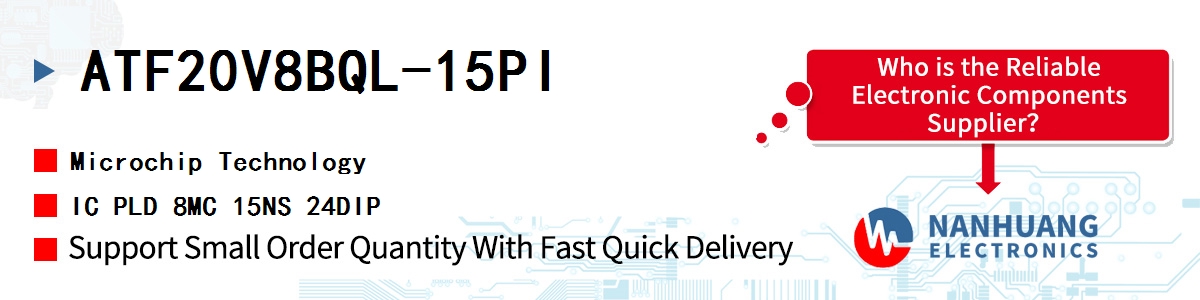 ATF20V8BQL-15PI Microchip IC PLD 8MC 15NS 24DIP