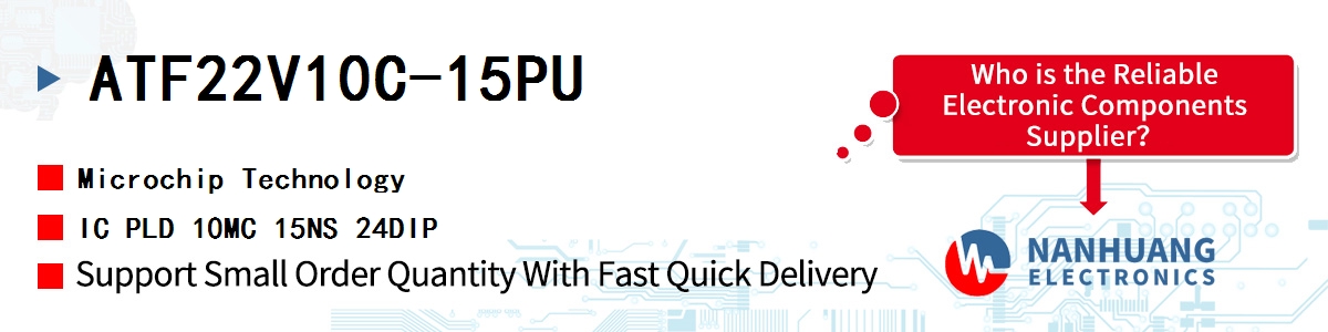 ATF22V10C-15PU Microchip IC PLD 10MC 15NS 24DIP