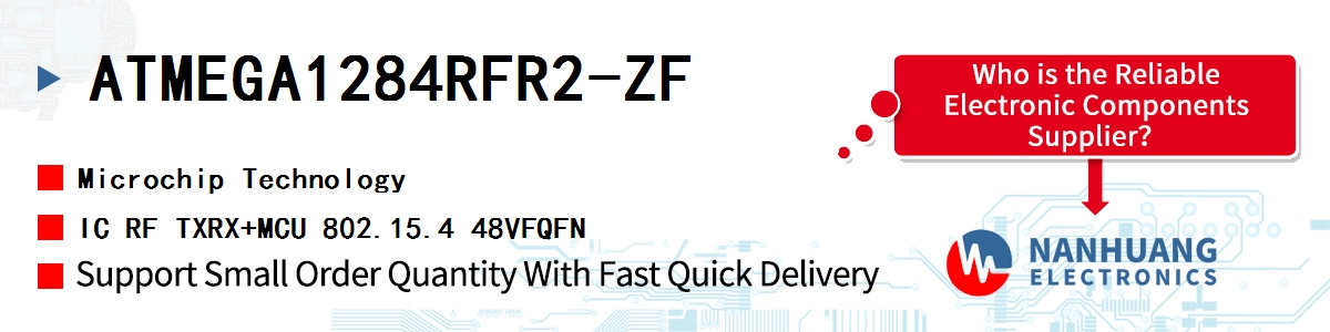 ATMEGA1284RFR2-ZF Microchip IC RF TXRX+MCU 802.15.4 48VFQFN
