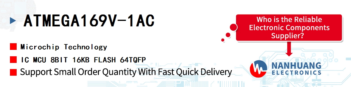 ATMEGA169V-1AC Microchip IC MCU 8BIT 16KB FLASH 64TQFP