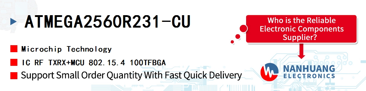 ATMEGA2560R231-CU Microchip IC RF TXRX+MCU 802.15.4 100TFBGA