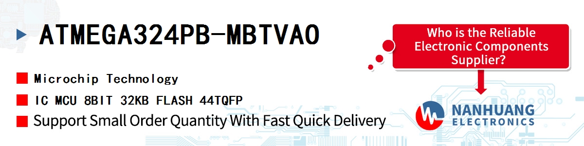 ATMEGA324PB-MBTVAO Microchip IC MCU 8BIT 32KB FLASH 44TQFP
