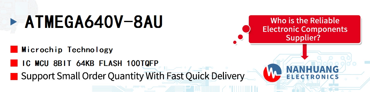 ATMEGA640V-8AU Microchip IC MCU 8BIT 64KB FLASH 100TQFP