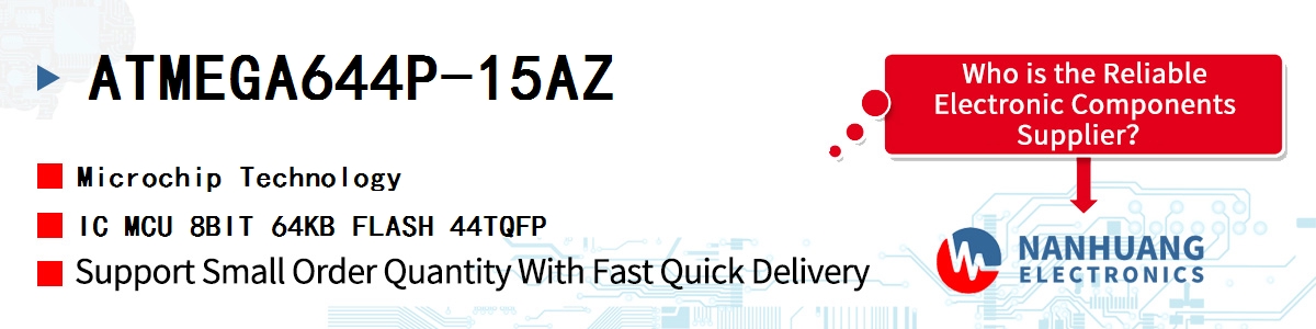 ATMEGA644P-15AZ Microchip IC MCU 8BIT 64KB FLASH 44TQFP