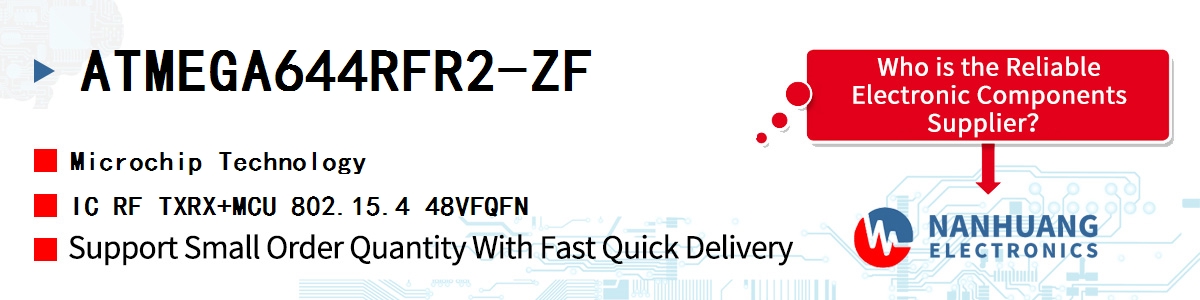 ATMEGA644RFR2-ZF Microchip IC RF TXRX+MCU 802.15.4 48VFQFN