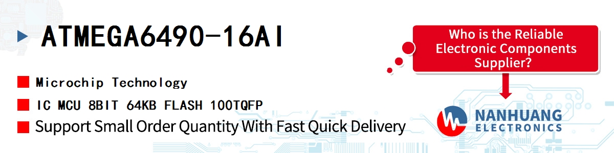 ATMEGA6490-16AI Microchip IC MCU 8BIT 64KB FLASH 100TQFP