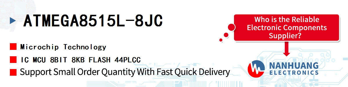 ATMEGA8515L-8JC Microchip IC MCU 8BIT 8KB FLASH 44PLCC