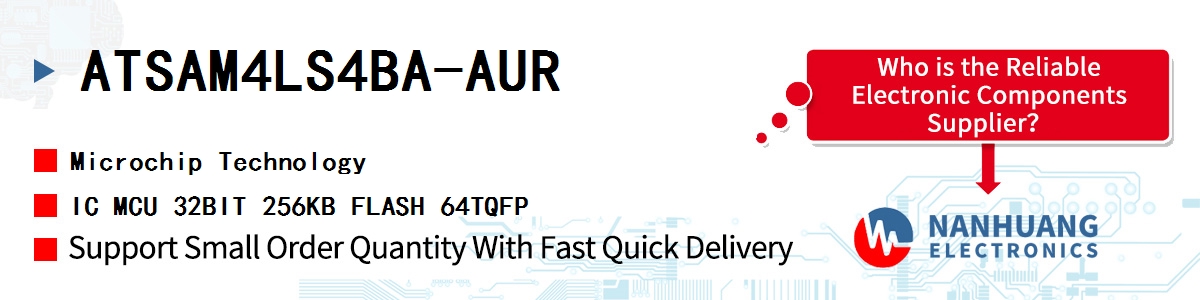 ATSAM4LS4BA-AUR Microchip IC MCU 32BIT 256KB FLASH 64TQFP