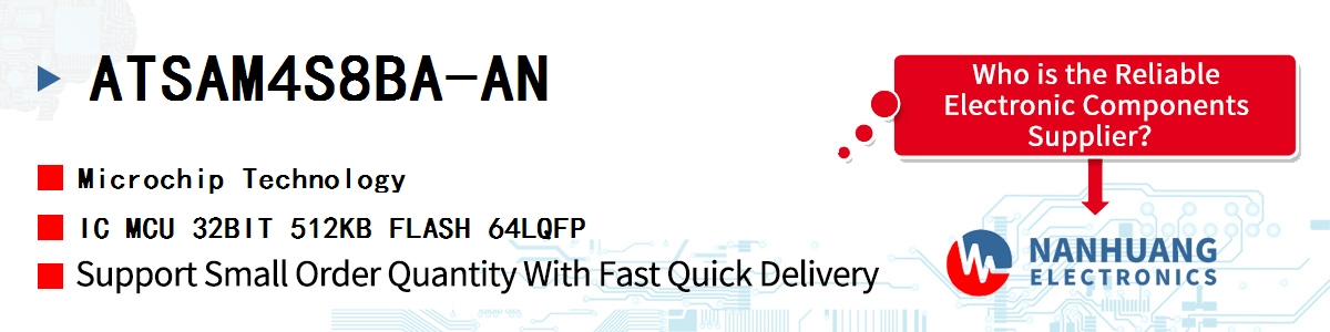 ATSAM4S8BA-AN Microchip IC MCU 32BIT 512KB FLASH 64LQFP