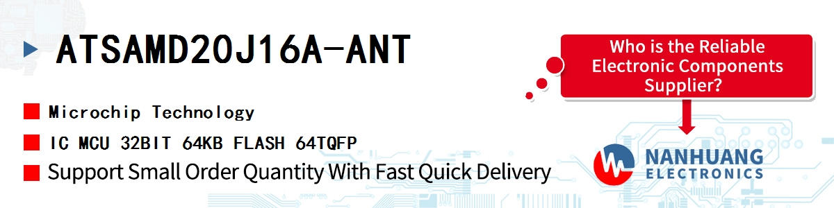 ATSAMD20J16A-ANT Microchip IC MCU 32BIT 64KB FLASH 64TQFP
