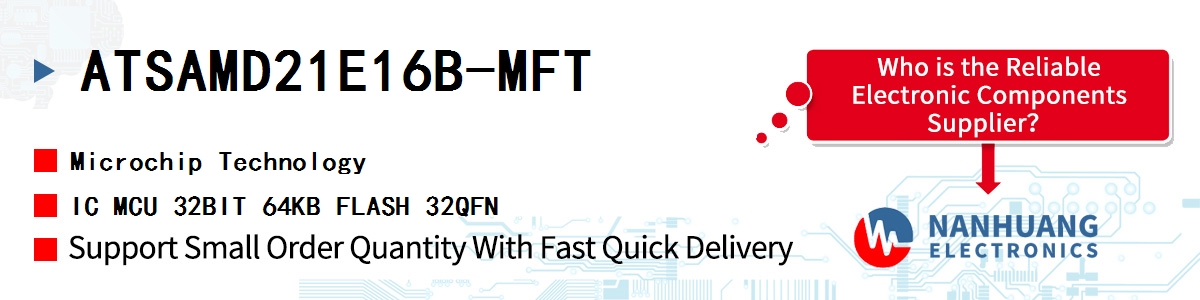 ATSAMD21E16B-MFT Microchip IC MCU 32BIT 64KB FLASH 32QFN
