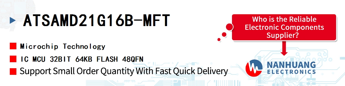 ATSAMD21G16B-MFT Microchip IC MCU 32BIT 64KB FLASH 48QFN