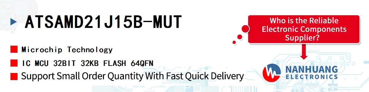 ATSAMD21J15B-MUT Microchip IC MCU 32BIT 32KB FLASH 64QFN