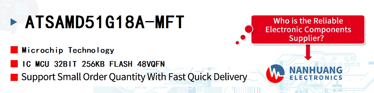 ATSAMD51G18A-MFT Microchip IC MCU 32BIT 256KB FLASH 48VQFN
