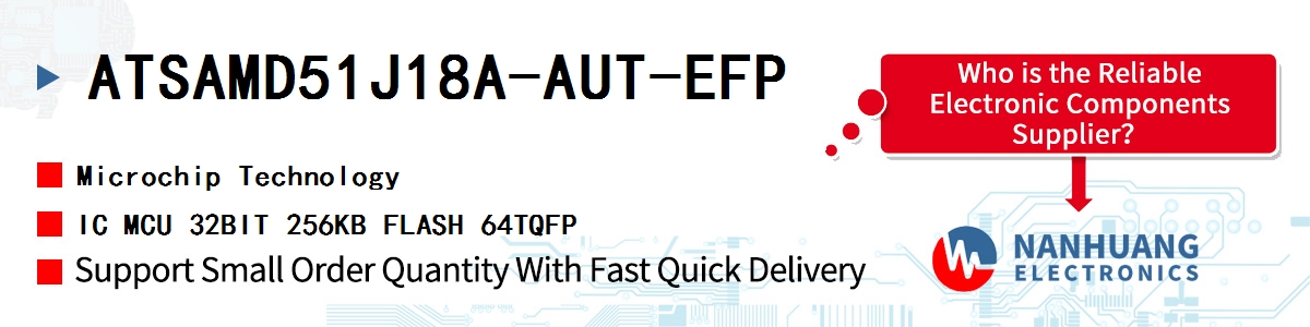 ATSAMD51J18A-AUT-EFP Microchip IC MCU 32BIT 256KB FLASH 64TQFP