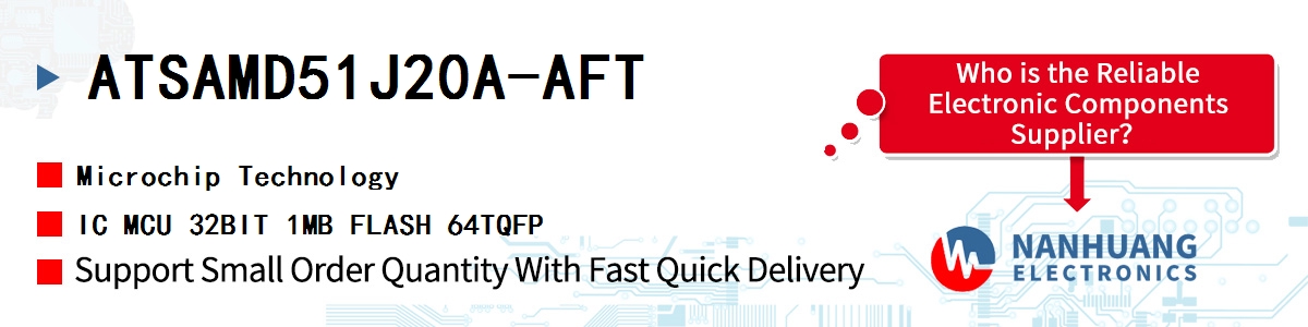 ATSAMD51J20A-AFT Microchip IC MCU 32BIT 1MB FLASH 64TQFP