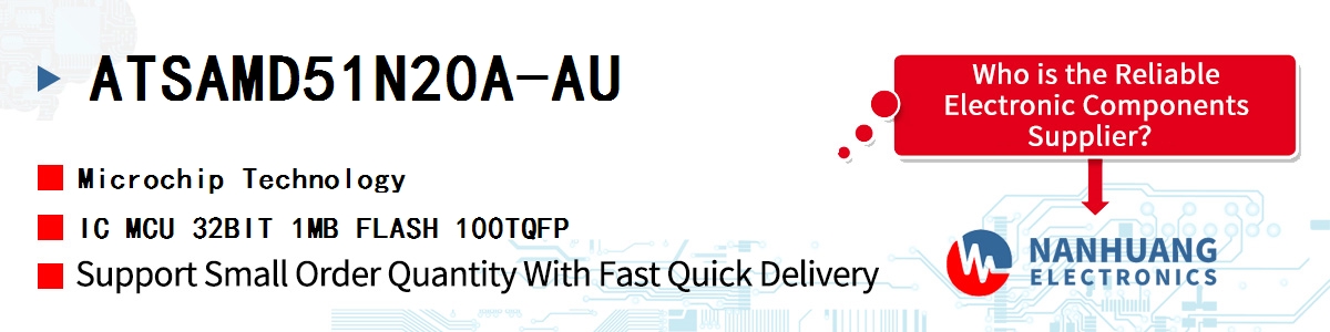 ATSAMD51N20A-AU Microchip IC MCU 32BIT 1MB FLASH 100TQFP