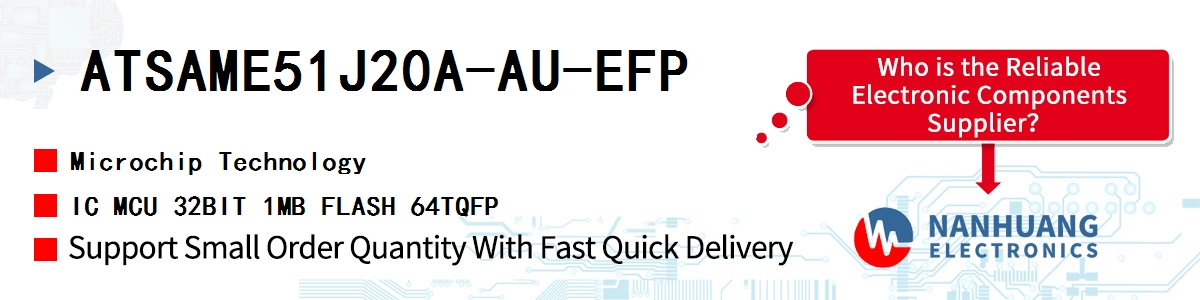 ATSAME51J20A-AU-EFP Microchip IC MCU 32BIT 1MB FLASH 64TQFP