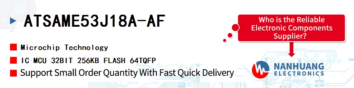 ATSAME53J18A-AF Microchip IC MCU 32BIT 256KB FLASH 64TQFP