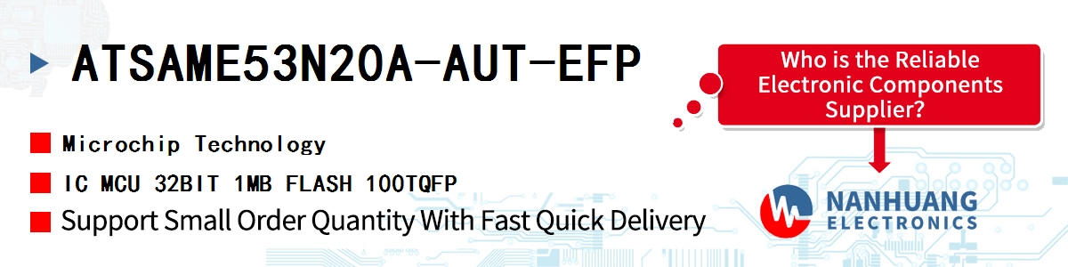 ATSAME53N20A-AUT-EFP Microchip IC MCU 32BIT 1MB FLASH 100TQFP